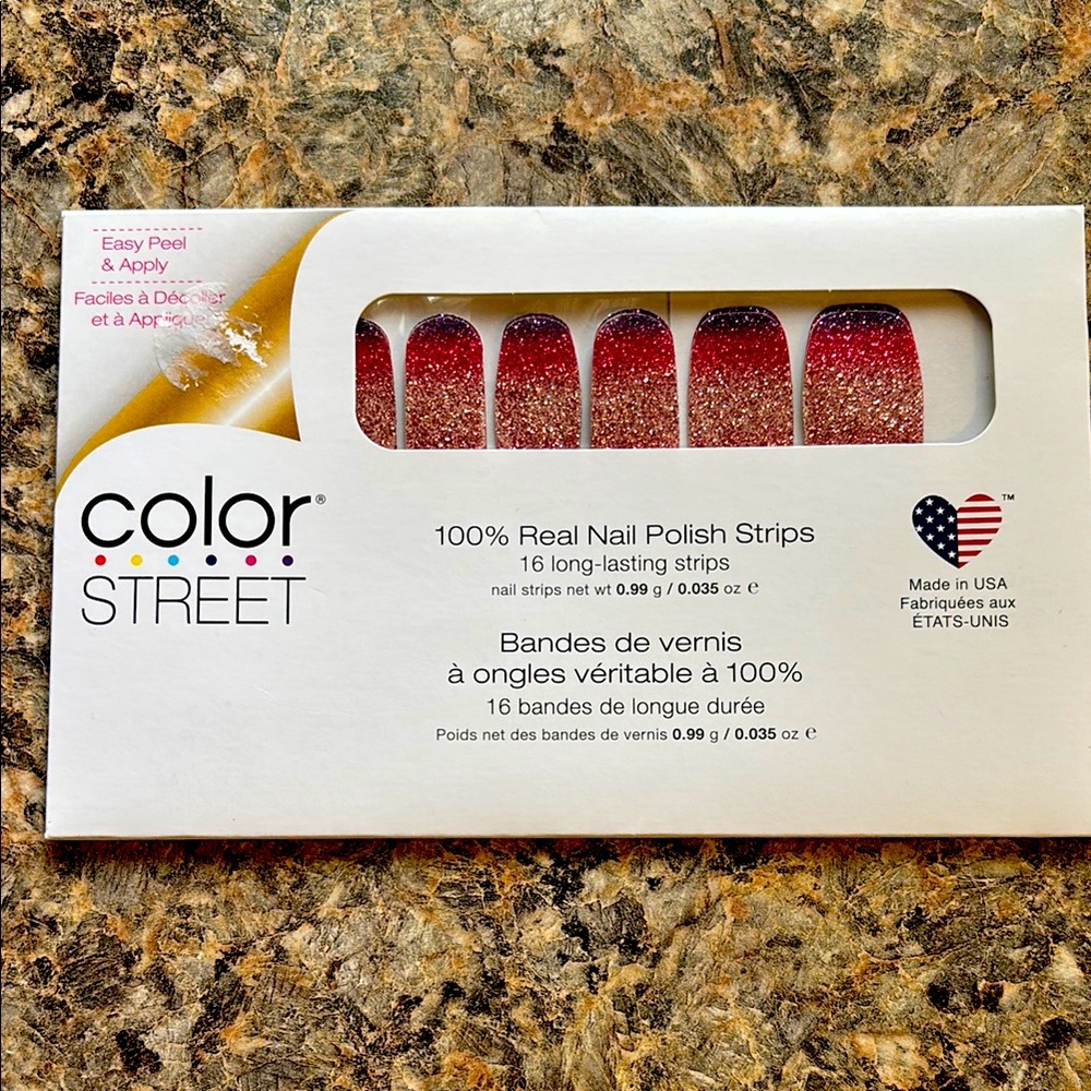 Color Street “Nuclear Fuchsian” 100% Real Nail Polish Strips NIP